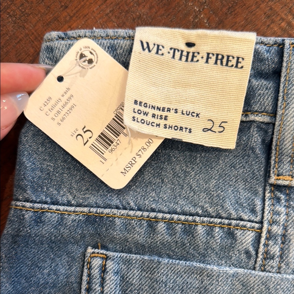We The Free Blue Denim Jean Shorts